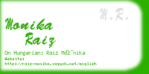 monika raiz business card